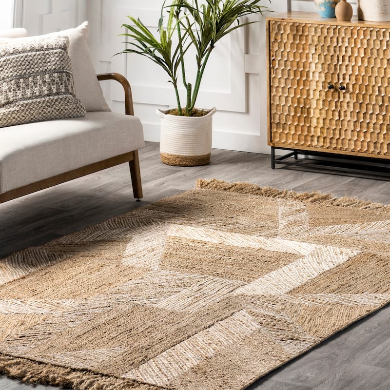 Nuloom Davina Bohemian Tasseled Jute Area Rug