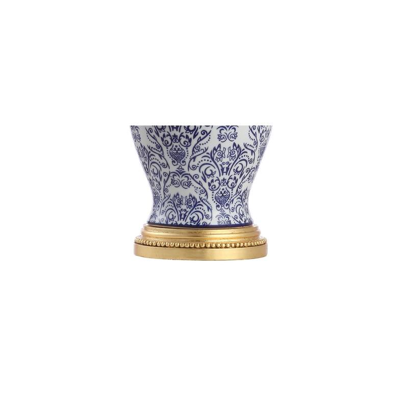 Ziggy 21" Ceramic/Iron Classic Modern LED Table Lamp, Blue (Set of 2) by JONATHAN Y
