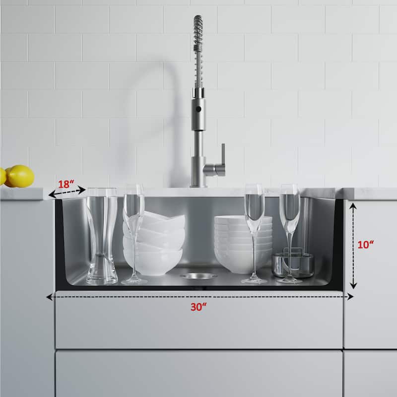 Dowell Undermount Single Bowl Stainless Steel Kitchen Sink - Small Radius Corners