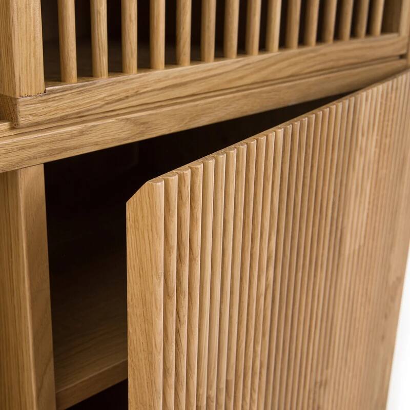 Bilbao Solid Oak Vinyl Cabinets - N/A