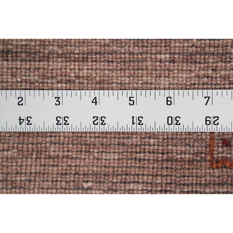 Hand Knotted Oriental 100% Wool Carpet Tribal Animal Pictorial Brown Gabbeh Area Rug - 7' 8'' X 4' 11''