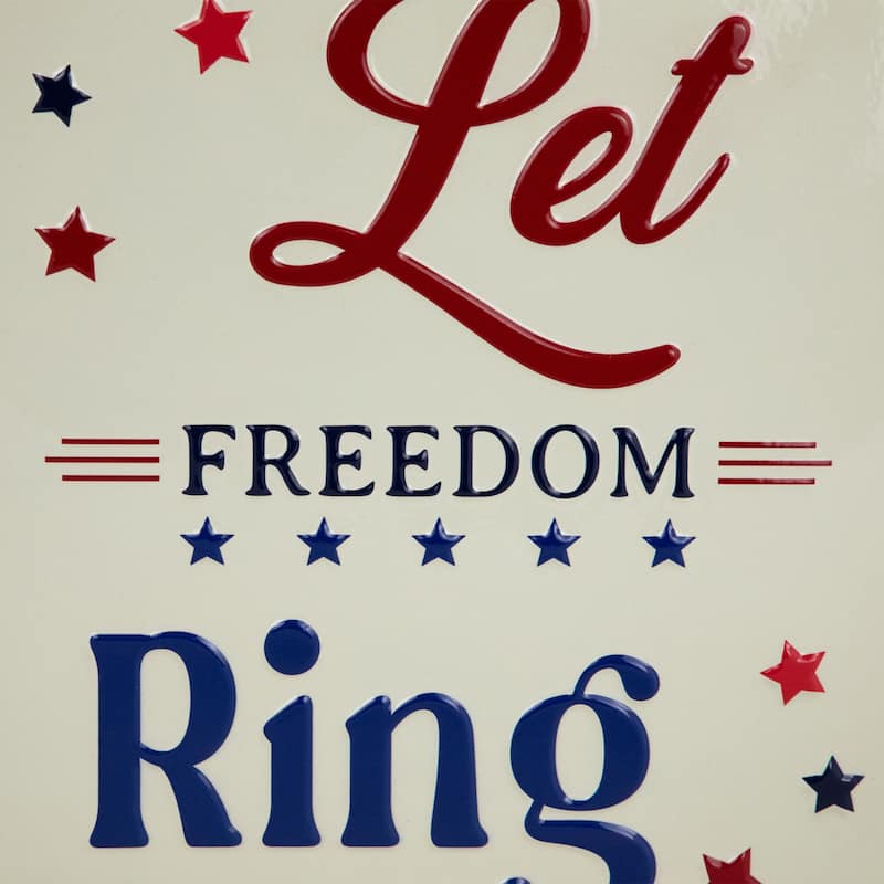 Let Freedom Ring Americana Metal Wall Sign - 11.75"
