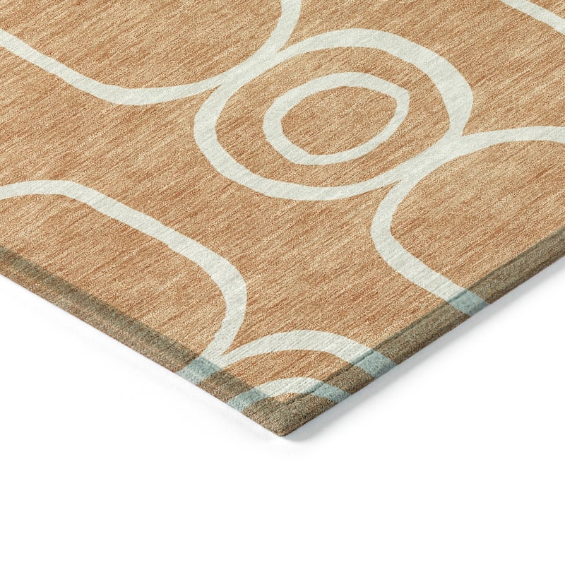 Machine Washable Indoor/ Outdoor Modern Vibe Chantille Rug