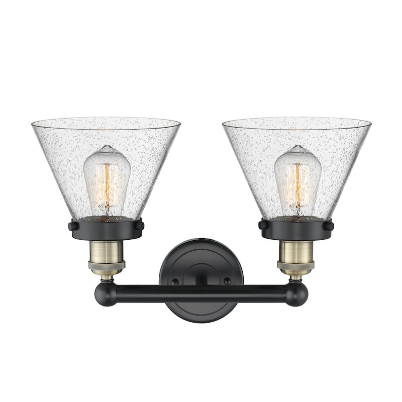 Innovations Lighting 616-2W-10-16-L Cone Vanity Cone 2 Light 16" Wide