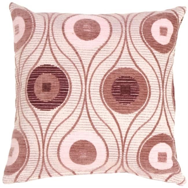 Pods Mauve Cotton 17x17 Throw Pillow with Polyfill Insert