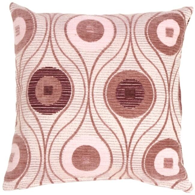 Pods Mauve Cotton 17x17 Throw Pillow with Polyfill Insert