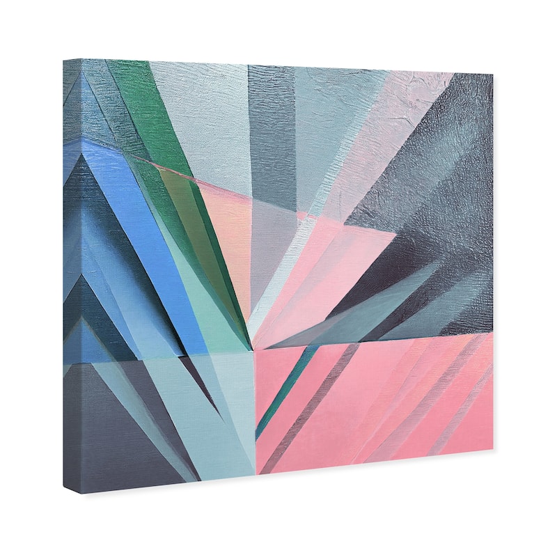 Wynwood Studio Abstract Geos Morning Blue and Modern & Contemporary Wall Art Canvas Print