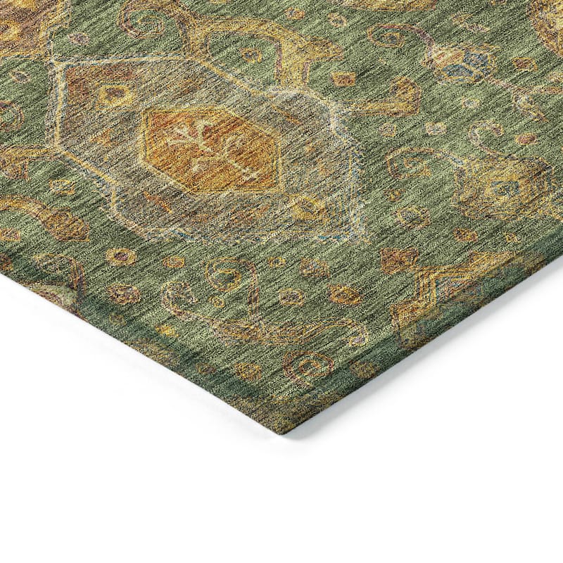 Machine Washable Indoor/ Outdoor Traditional Venetian Chantille Rug