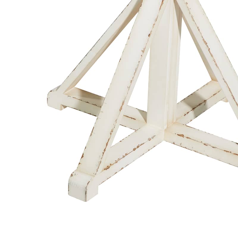 Wood Accent Table with X Shaped Legs - White or Brown - Roche River Decor