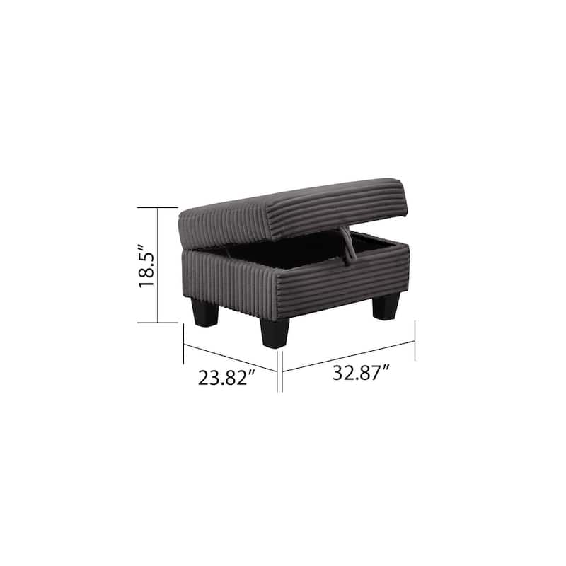 Cozy Modern & Contemporary Style Sectional Sofa Made with Wood & Upholstered Velvet
