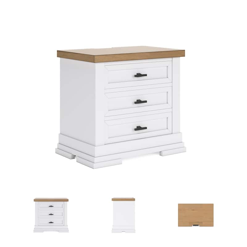Signature Design by Ashley Ashbryn White/Natural Nightstand