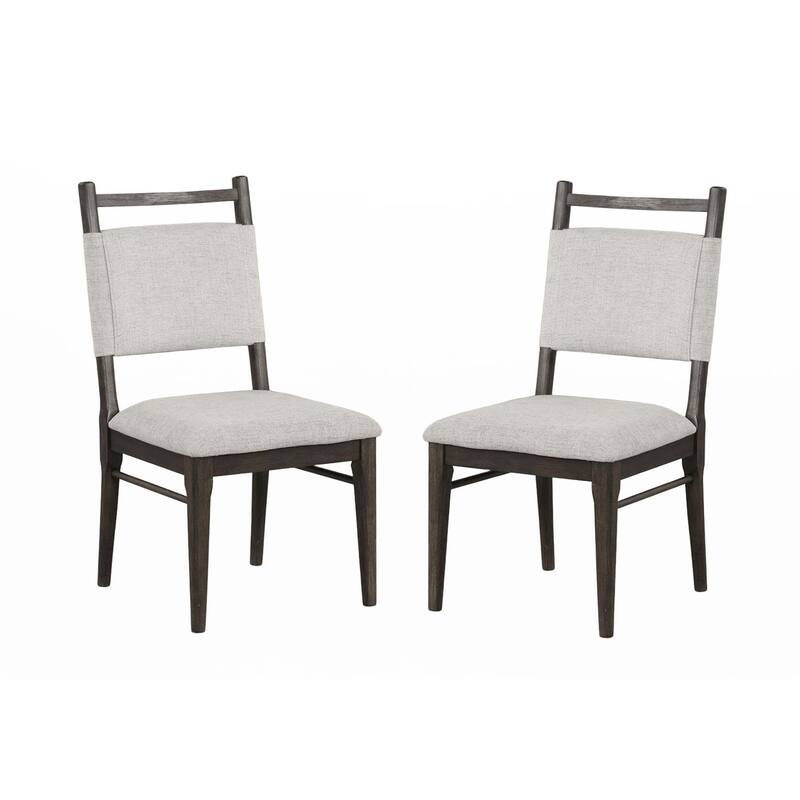 2pc Side Chairs Upholstered Seat Polyester Rubber wood Dining Room Furniture