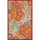 preview thumbnail 7 of 17, Mahalo Hibiscus Floral Textured Indoor/Outdoor Area Rug 5' x 8' - Orange/Multi