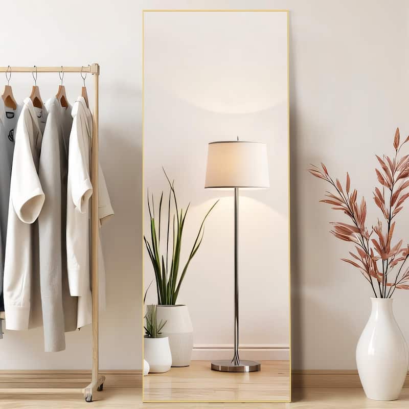 Mirror Full Length, Upgraded 21"x64" Body Wall Mirrors with Shatter-Proof Glass, Floor Standing, Hanging or Leaning