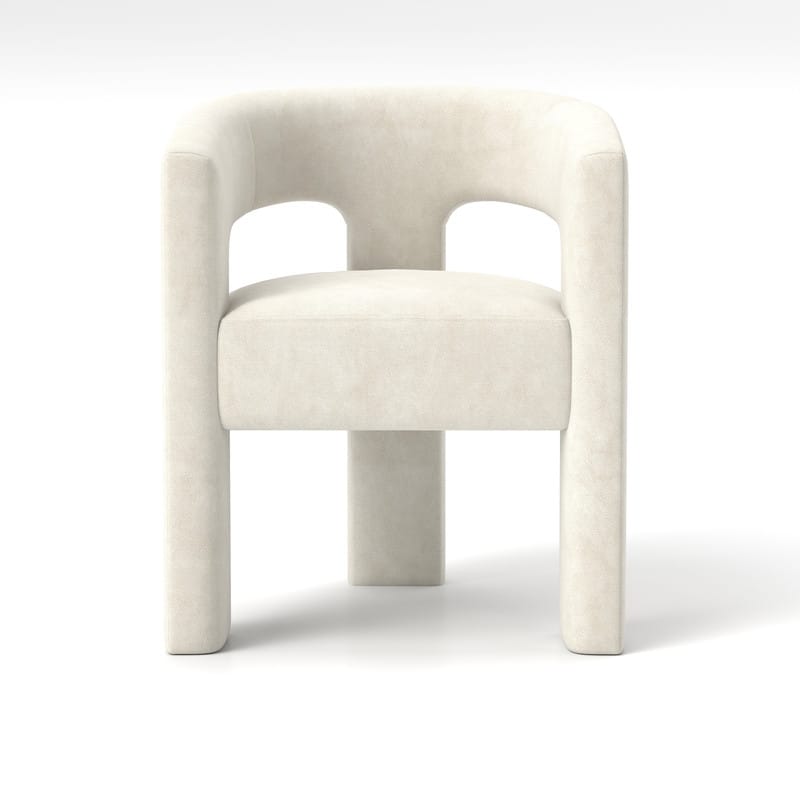 SEYNAR Modern Glam Velvet Upholstered Dining Chair, Open-Back Accent Chair Set of 2