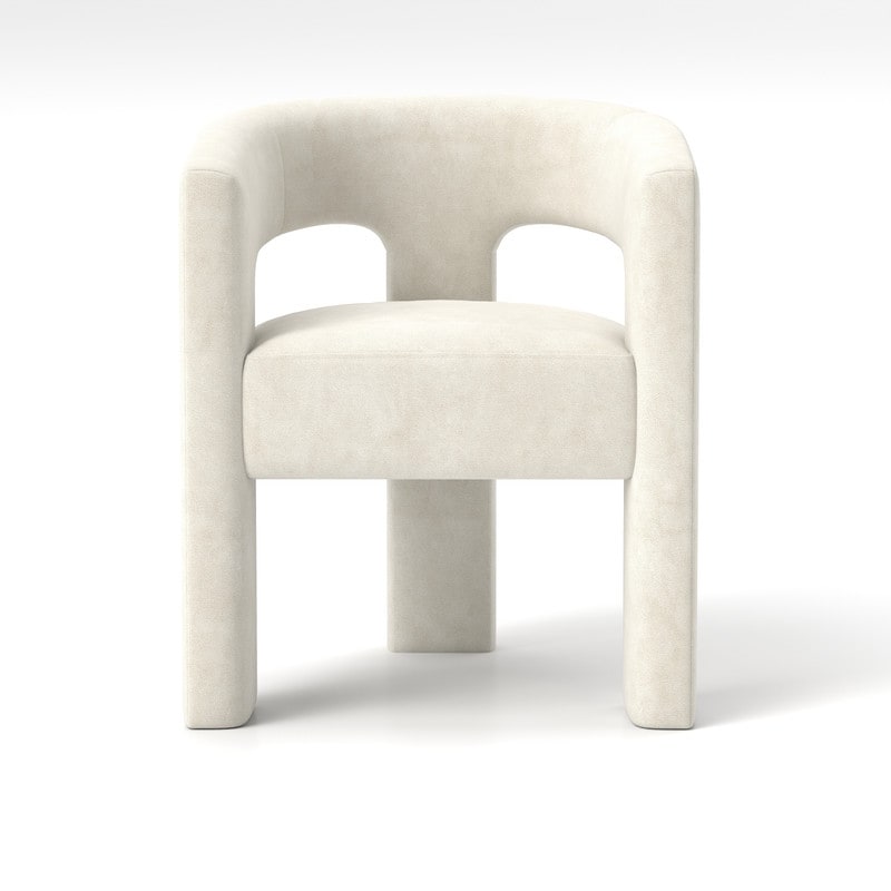 SEYNAR Modern Glam Velvet Upholstered Dining Chair, Open-Back Accent Chair Set of 4