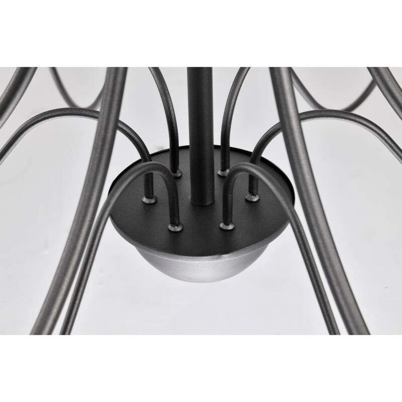 Penella 6-Light Silver Gray Branched Candelabra Chandelier