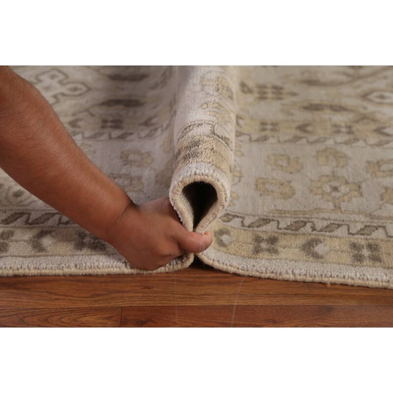 Oushak Oriental Area Rug Handmade Wool Carpet - 8'10"x 12'1"