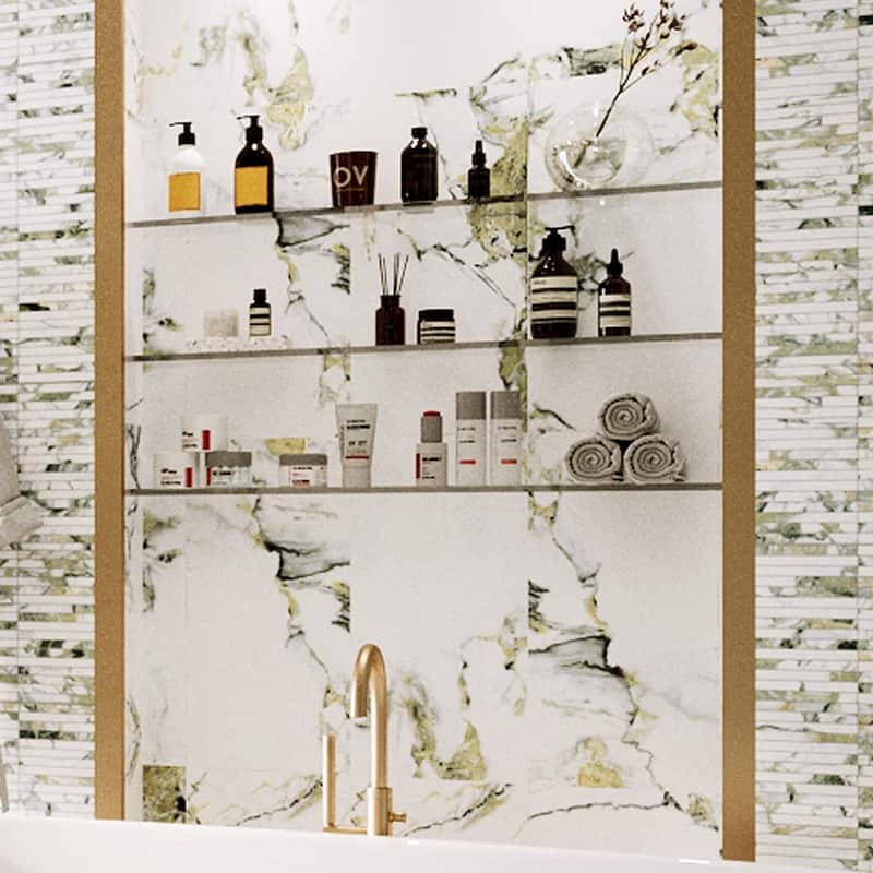 Merola Tile Touche Jade 11-3/4" x 23-1/2" Porcelain Floor and Wall Tile