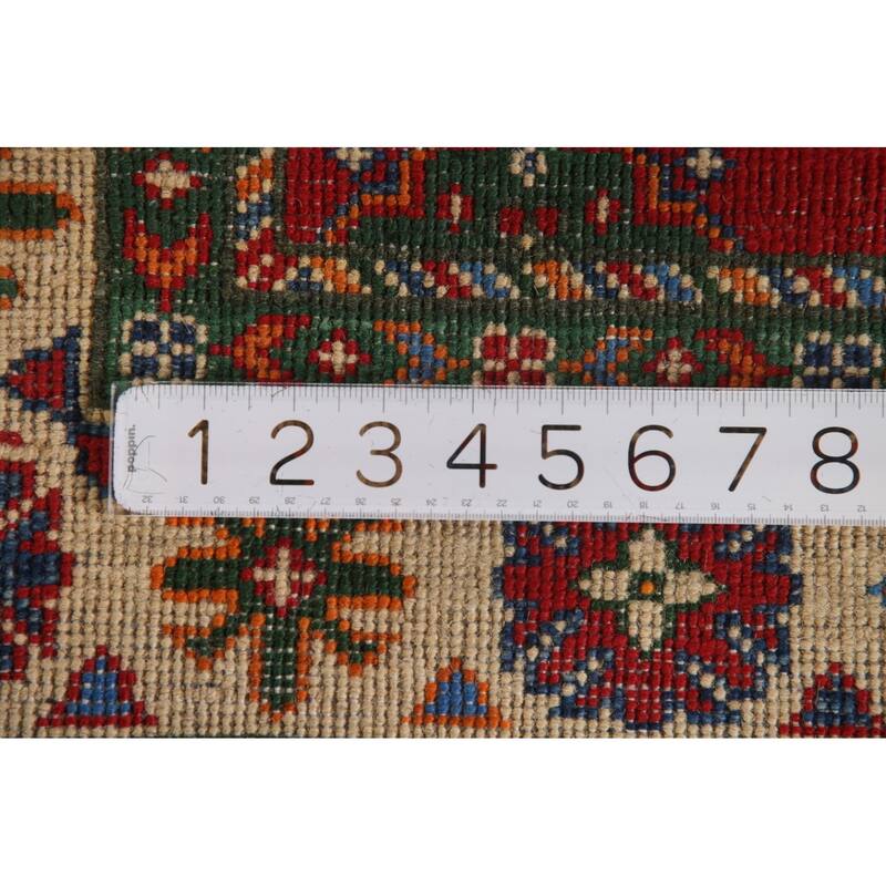 Red Kazak Accent Rug Hand-Knotted Oriental Wool Carpet - 2'9"x 4'1"