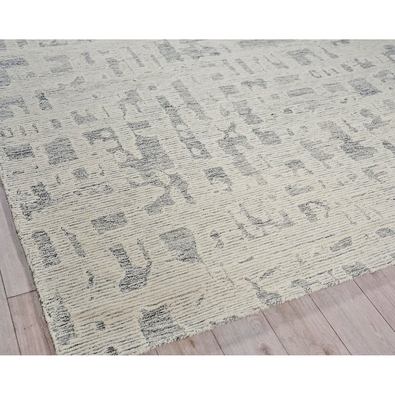 Exquisite Rugs Aspen Handmade Hand-tufted New Zealand Wool on Canvas Natural Gray/Ivory Area Rug