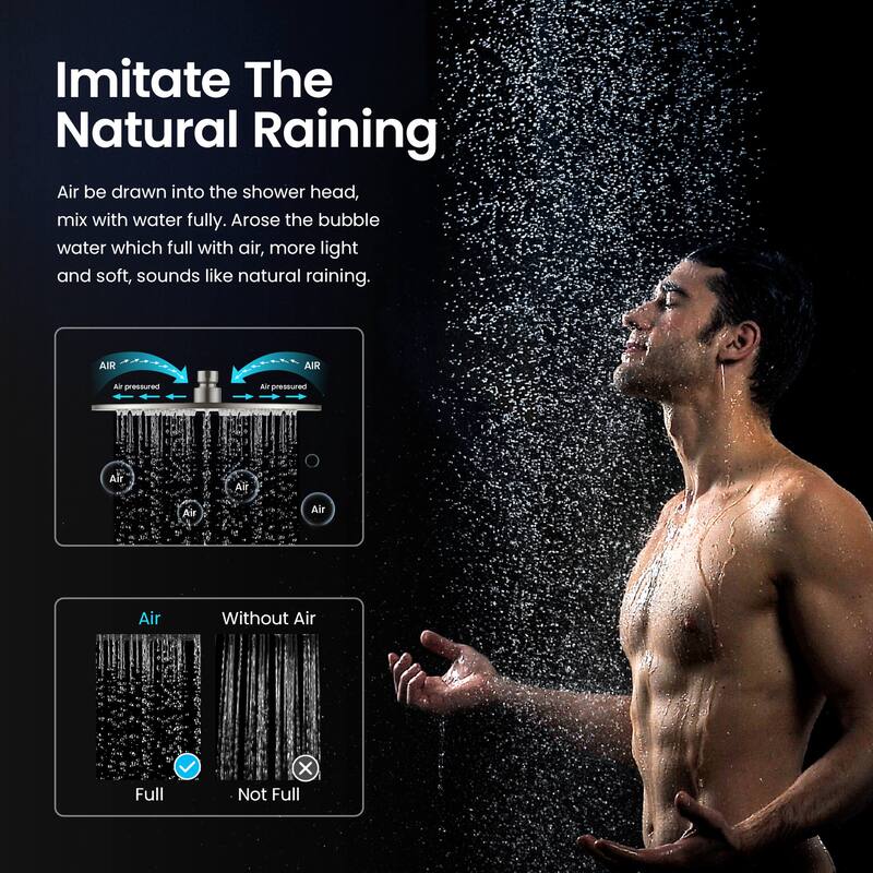 Circular 2 Function Thermostatic Shower System With Rough In Valve