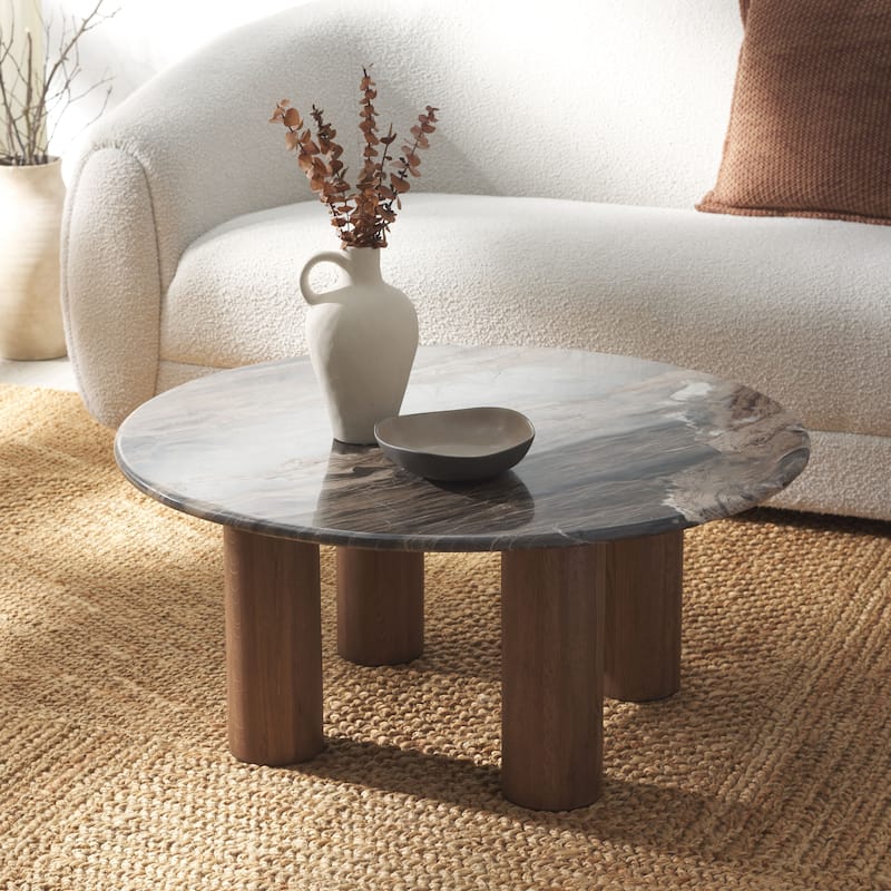SAFAVIEH Couture Tylee Round Marble Coffee Table - 36"W x 36"D x 16"H