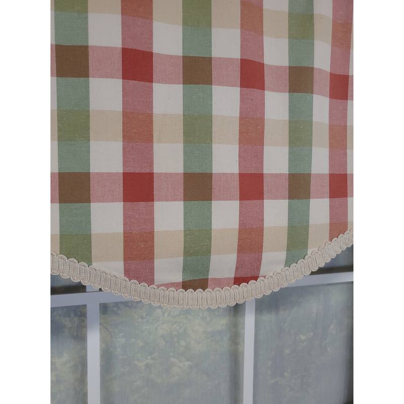 Bison Check Trimmed Provance Valance