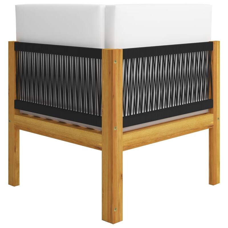 vidaXL Sectional Sofa Patio Modular Seat with Cushions Table Solid Acacia Wood