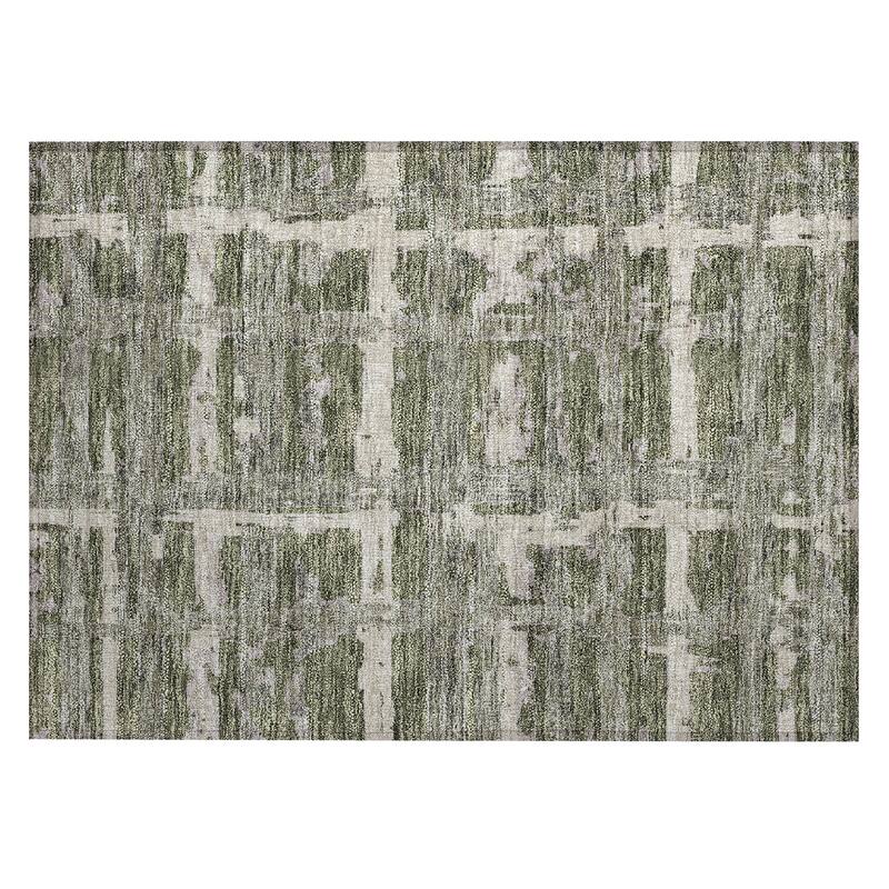 Machine Washable Indoor/ Outdoor Chantille Abstract Contemporary Rug