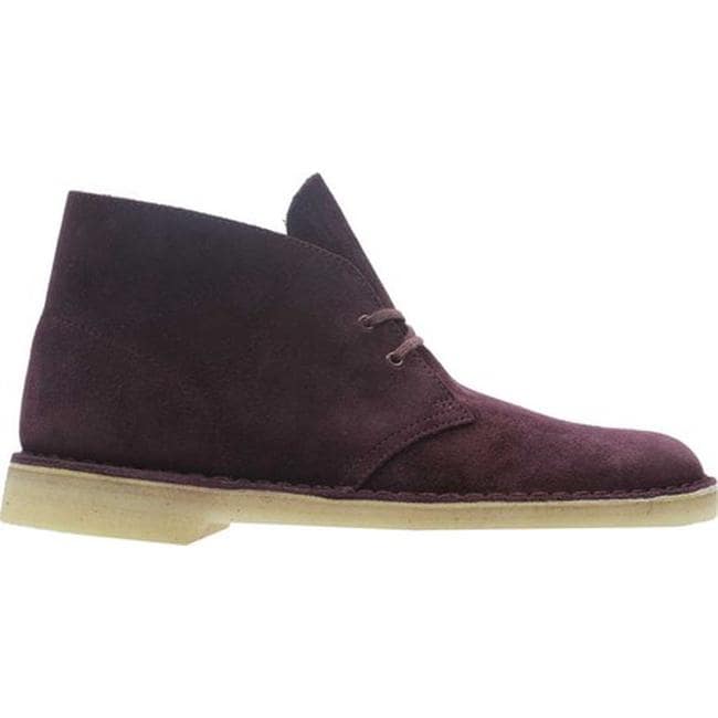 clarks bordeaux desert boots