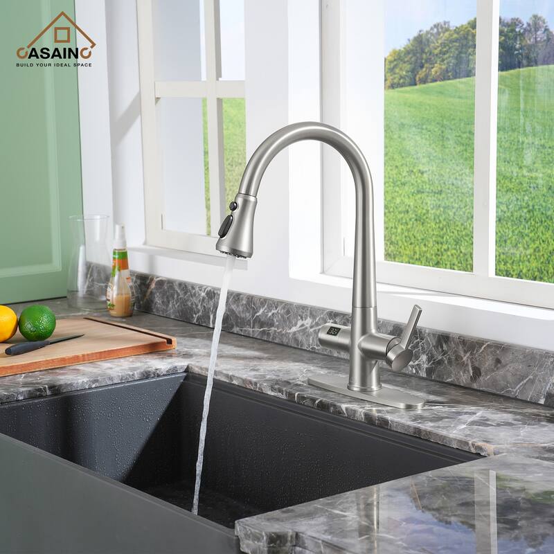 Single Handle Pull-Down Sprayer Kitchen Faucet