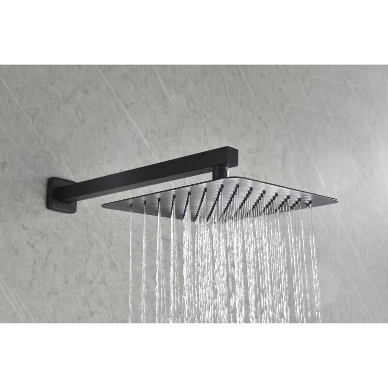 Wall mounted shower system with 6 body sprays and hand shower