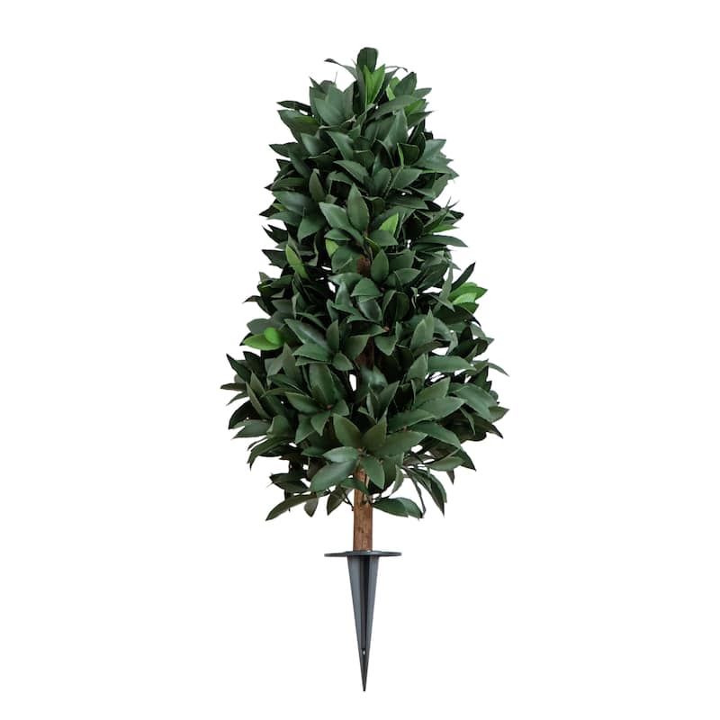 3-ft UV Resistant Artificial Laurel Plant with Integrated Stake