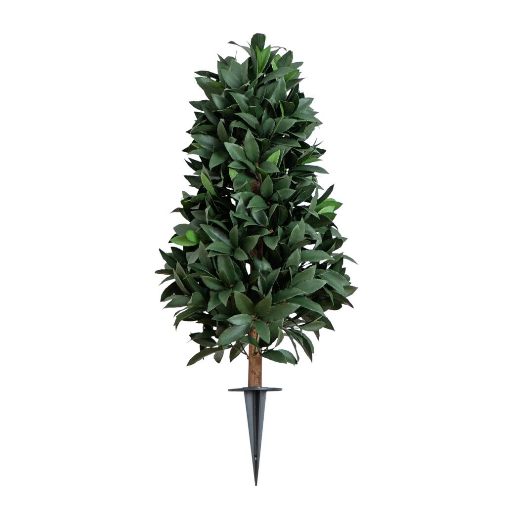 3-ft UV Resistant Artificial Laurel Plant with Integrated Stake