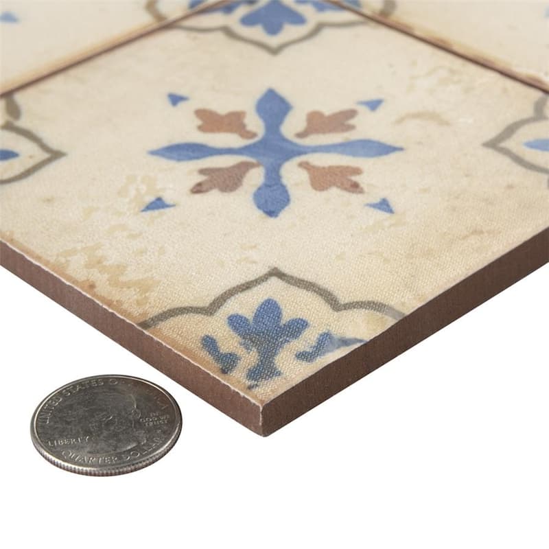 Merola Tile Mirambel Azul 13" x 13" Ceramic Floor and Wall Tile