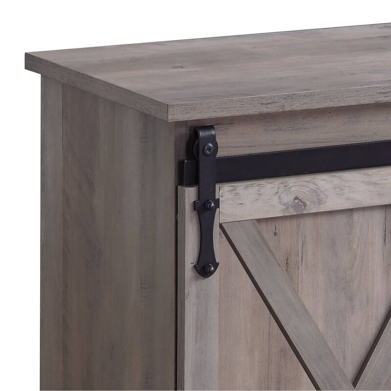 Rockwell TV Stand with 2 Sliding Barn Doors