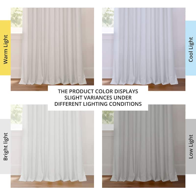 Exclusive Fabrics Extra Wide Performance Linen Blackout Curtains (1 Panel) Thermal Insulated Window Curtains