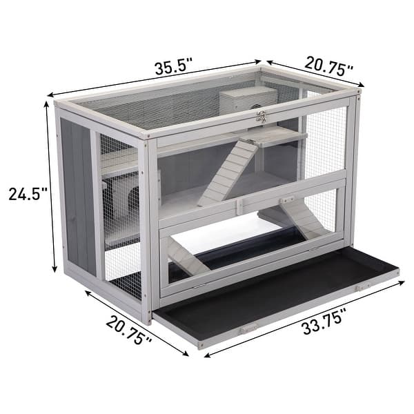 Photo inspiration: Gallery Detail: 3 Tier Gray Wood Hamster Cage With Hideouts Ramps And
