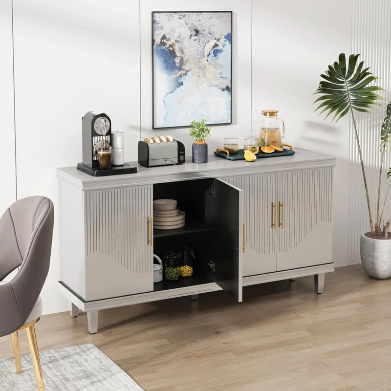 Large 4-Door Cabinet for Living Room, Kitchen, Bedroom, Hallway
