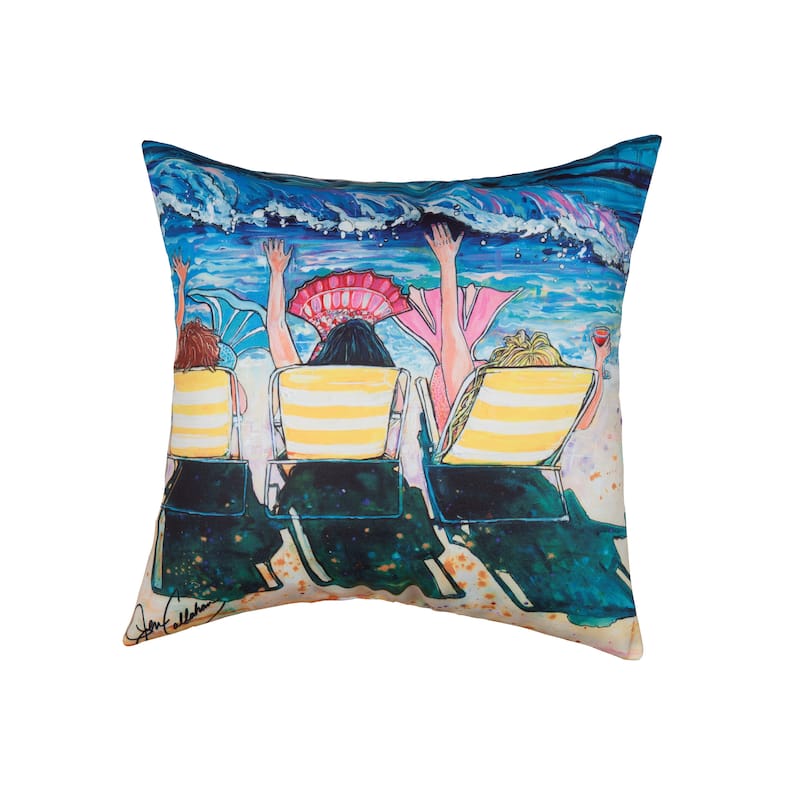 Mermaid Tail Indoor/Outdoor 18x18 Throw Pillow