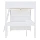 preview thumbnail 16 of 15, White Full Size Solid Wood Loft Bed with Desk and Shelf for Kids, Boys and Girls, Bedroom
