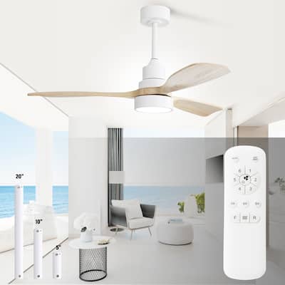 48 Inch Ceiling Fans With Lights And Remote/APP Control,Black Low