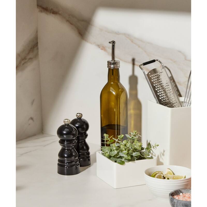 Peugeot Paris Classic 4.75 Inch Wooden Salt Mill, Black Lacquer - 2.32 x 2.32 x 4.72 inches