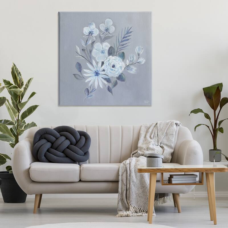 Stupell Blue Toned Floral Bunch Canvas Wall Art Design By Marilyn Dunlap