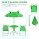 preview thumbnail 4 of 3, Folding Kids Table and Chair Set for Garden, Backyard, Green