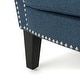 preview thumbnail 6 of 30, Brice Contemporary Scroll Arm Club Chair with Nailhead Trim by Christopher Knight Home