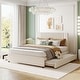 preview thumbnail 15 of 15, Charming Upholstered Platform Bed with Extra Storage and Comfort