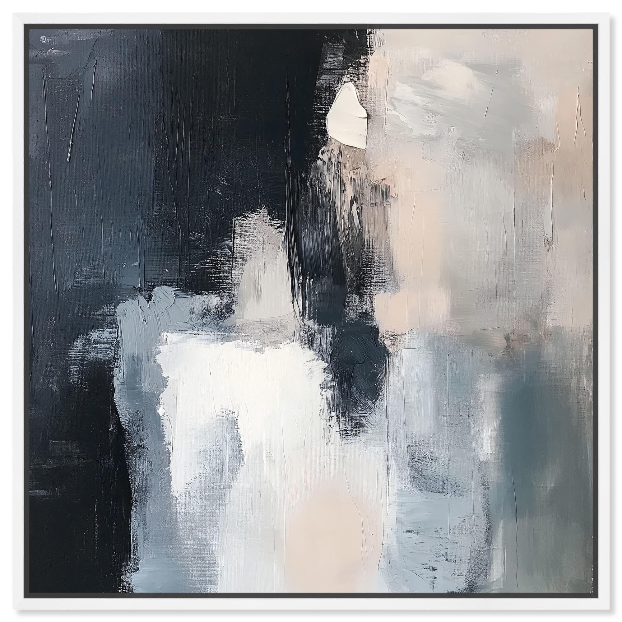 Textured Serenity Canvas Neutral Abstracts by Art Remedy