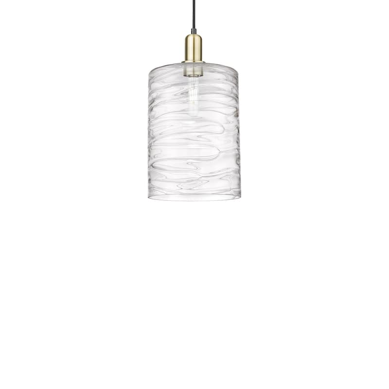 Innovations Lighting 716-1P-10-5 Cobbleskill Pendant Cobbleskill 5" - Black Antique Brass / Deco Swirl